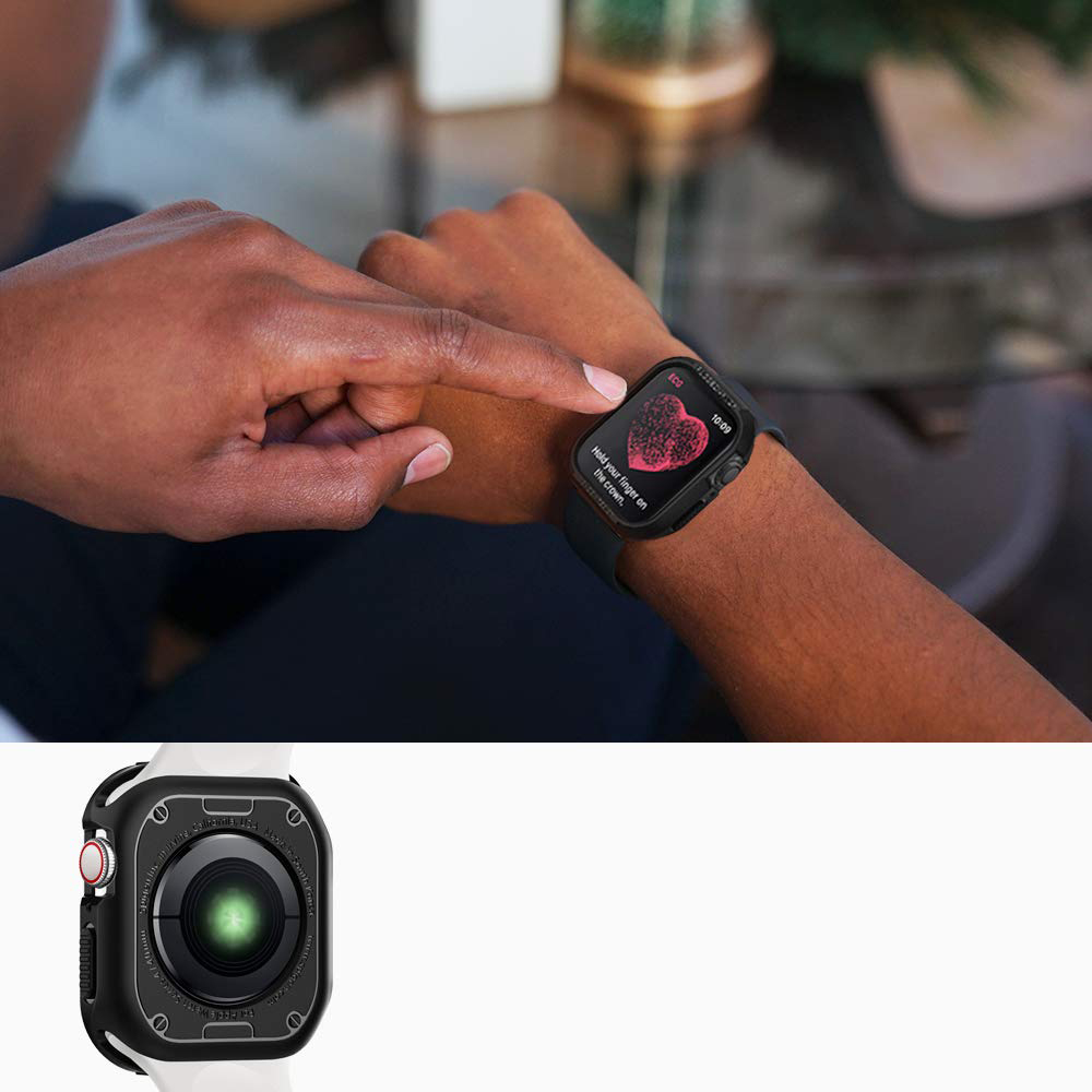 Oryginalne etui od marki Spigen z serii Rugged Armor dla Apple Watch 44 mm Series 4